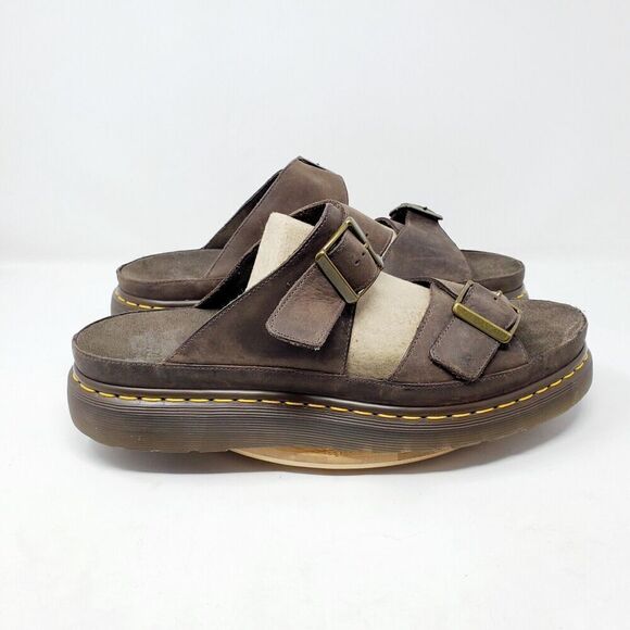 Dr Doc Martens Sandals Mens 14 Platform 2 Strap Buckle Brown Shoes Casual Y2K - Picture 6 of 10